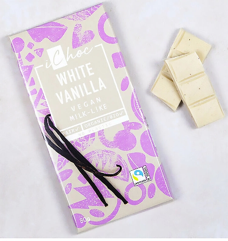 Tablette de chocolat blanc vegan Ichoc
