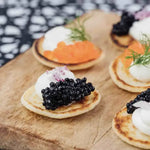 Caviar vegan sur blinis