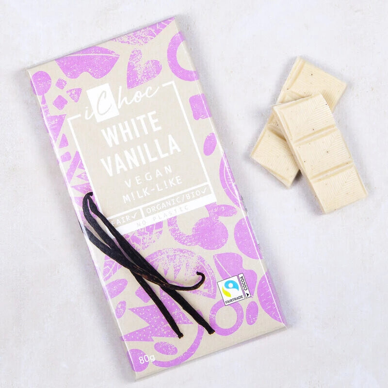 Tablette de Chocolat Blanc à la Vanille - iChoc
