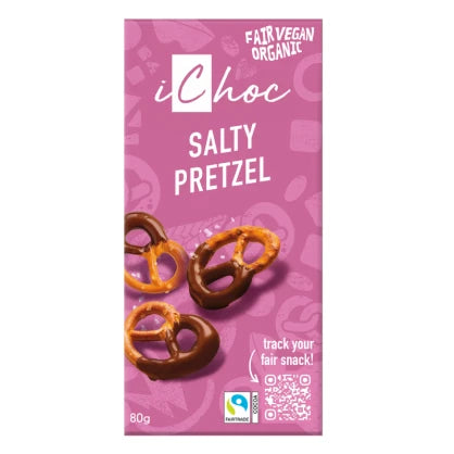 Tablette de chocolat iChoc aux éclats de bretzel